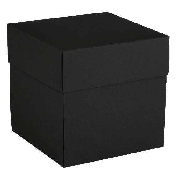 Explosion box, black, size 7x7x7,5+12x12x12 cm, 1 pc [HOB-25378] - Packlinq