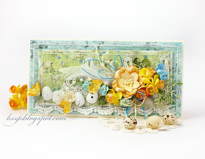 Spring card with daffodils