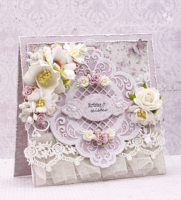 Orchids on Pink Happy Birthday Card - Little Love Press