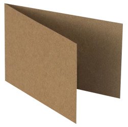 Card base - C6 - vertical - 11,4x16,2 - brown kraft