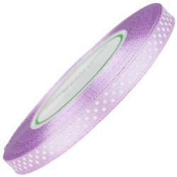 Dotted satin ribbon 6mm 22m - 8014 light purple
