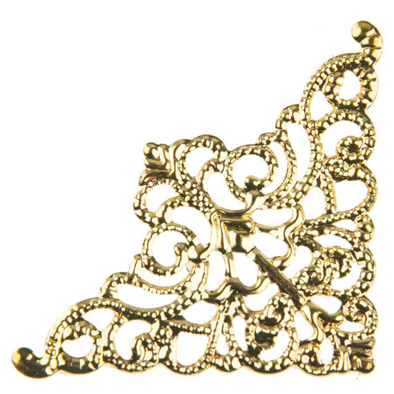 10 FILIGREE GOLD CORNERS