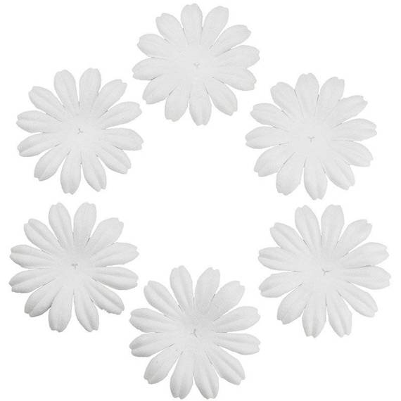 100 FOUNDATION WHITE BLOOMS (3,5cm / 1,37")