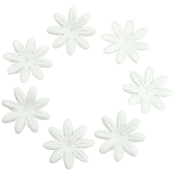 100 FOUNDATION WHITE BLOOMS (3cm / 1,18")