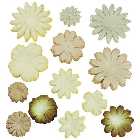 100 MIXED BROWN/CREAM  TONE BLOOM SET