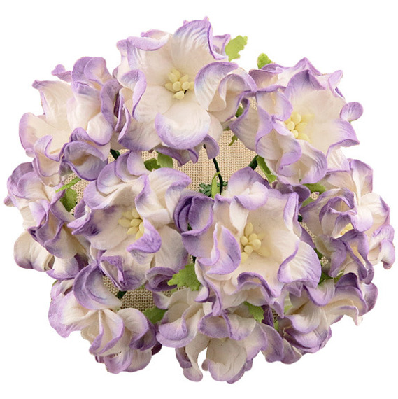 25 2-TONE LILAC PINK GARDENIAS 3,5cm