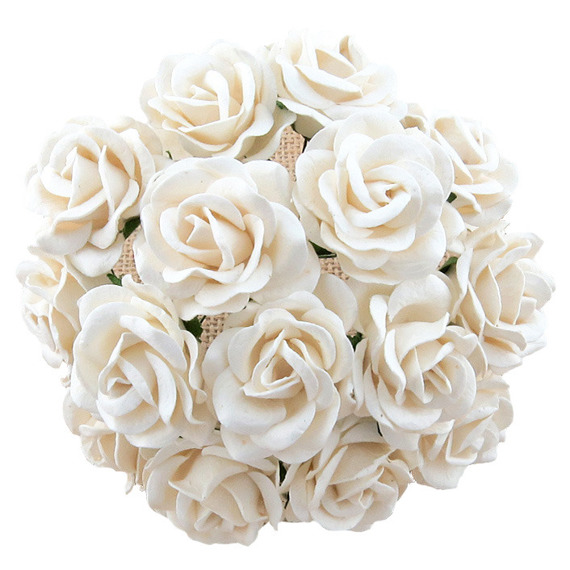 25 WHITE MULBERRY PAPER CHELSEA ROSES