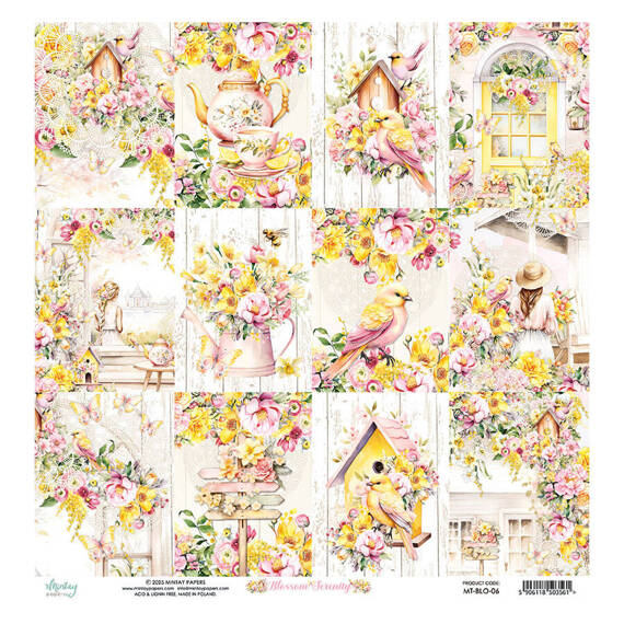 30x30 scrapbooking paper - Mintay - Blossom Serenity 06