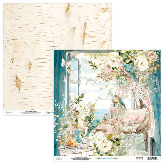 30x30 scrapbooking paper - Mintay - Winged Melodies 02