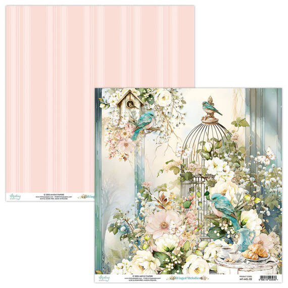 30x30 scrapbooking paper - Mintay - Winged Melodies 03