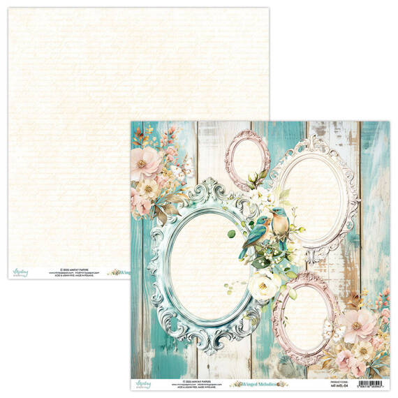 30x30 scrapbooking paper - Mintay - Winged Melodies 04