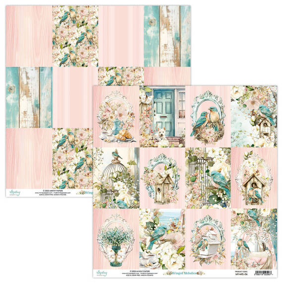 30x30 scrapbooking paper - Mintay - Winged Melodies 06