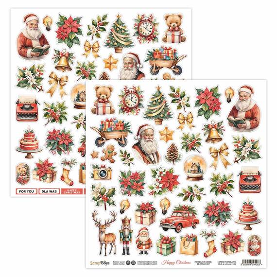 30x30 scrapbooking paper with elements - SCRAPBOYS - Happy Christmas 07