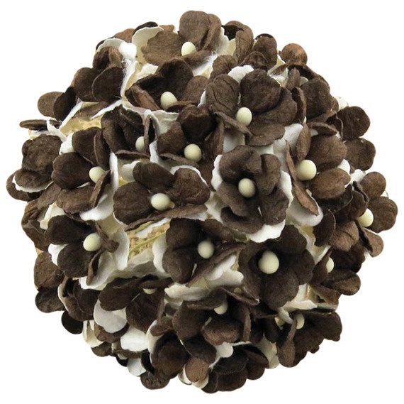 50 2-TONE BROWN MULBERRY PAPER SWEETHEART BLOSSOM FLOWERS
