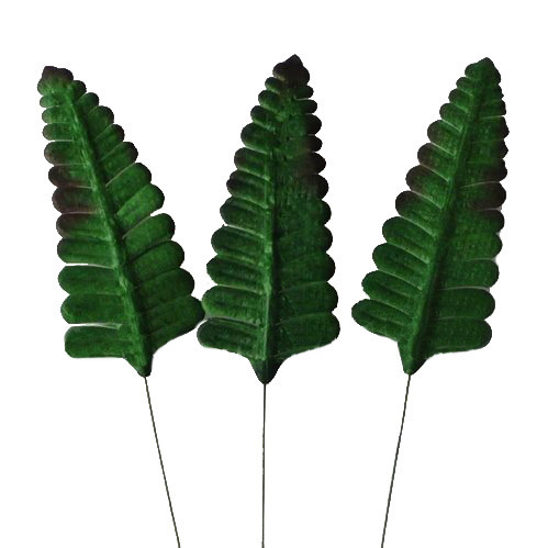 50 GREEN MULBERRY PAPER FERN LEAVES