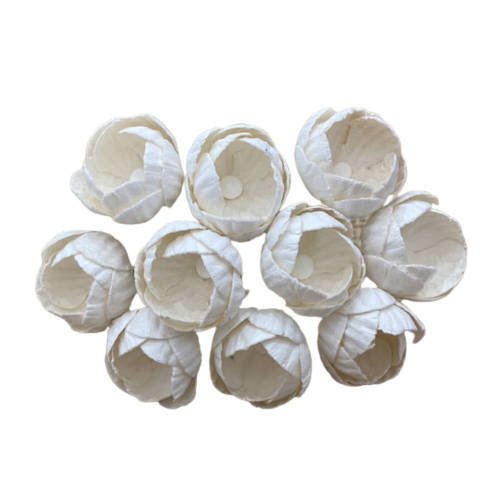 50 IVORY MULBERRY PAPER BUTTERCUPS