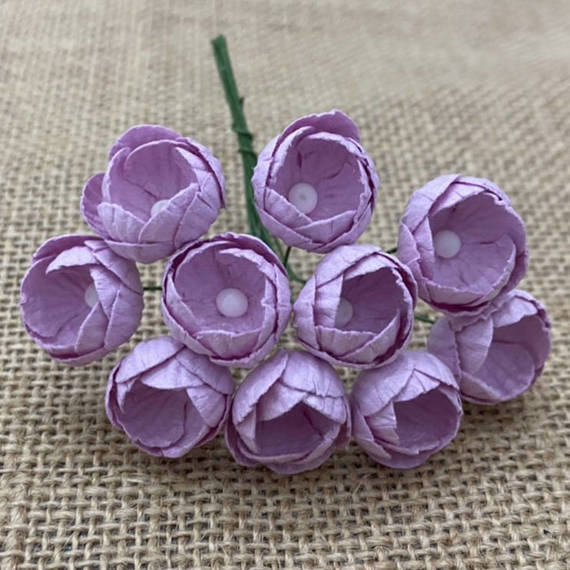 50 LILAC MULBERRY PAPER BUTTERCUPS