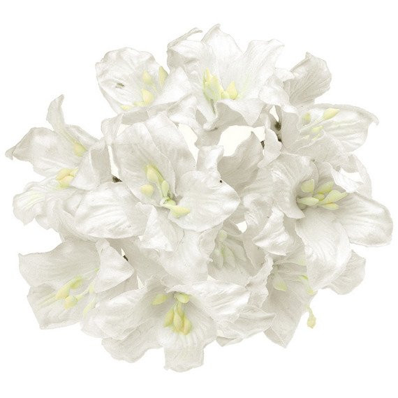 50 WHITE MULBERRY PAPER LILY FLOWERS