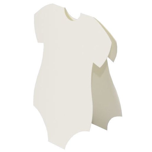 Card base - Baby bodysuit - creamy color - 14,7 x 18,2 cm