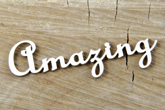 Chipboard Amazing Lettering  - 2 pcs