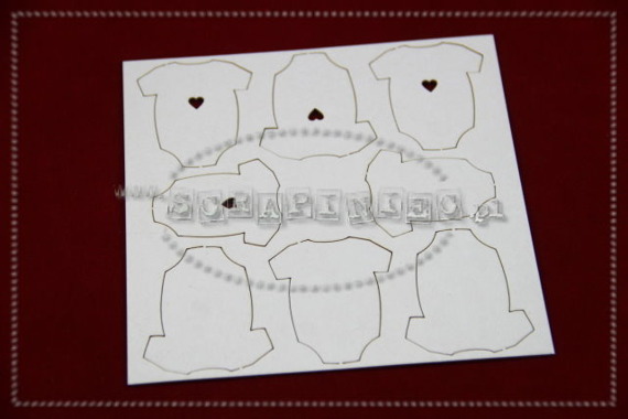 Chipboard Baby body with heart