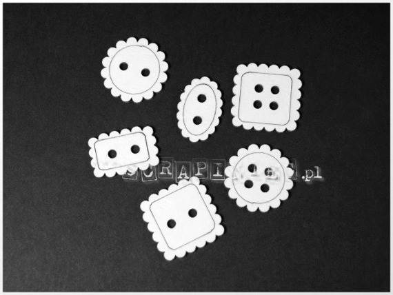 Chipboard Buttons with flounce set