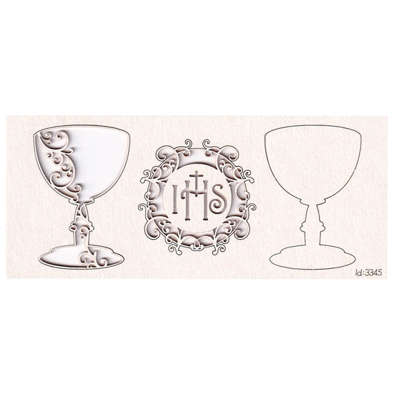 Chipboard Chalice and host Communion set - 02 Innocence 