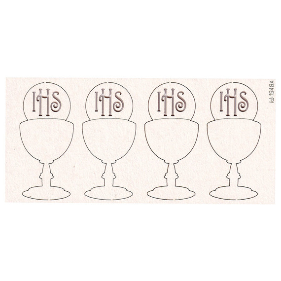 Chipboard - Chalice with host - 4 pcs 