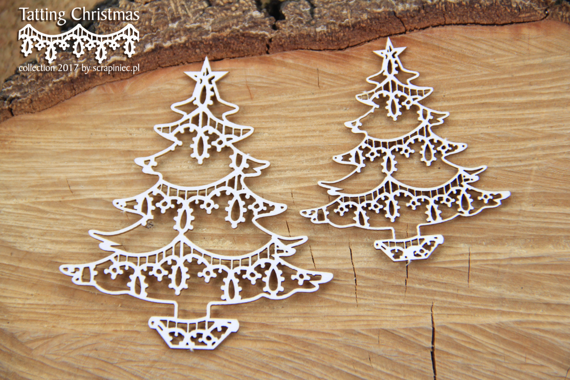 Chipboard - Christmas trees - Tatting Christmas