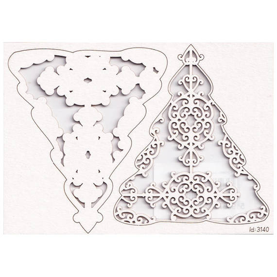 Chipboard Die Cut 2-layer large Christmas tree - Idea d'oro SC