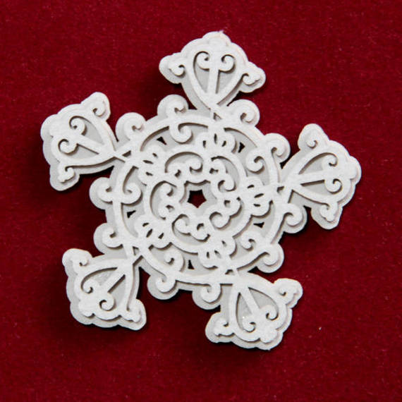 Chipboard Die Cut 2-layer snowball - Idea d'oro SC