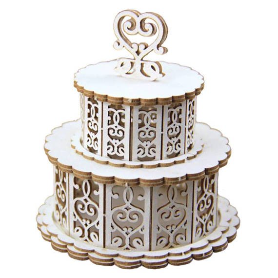 Chipboard Die Cut 3D - 3D openwork cake 02 - Scrapiniec