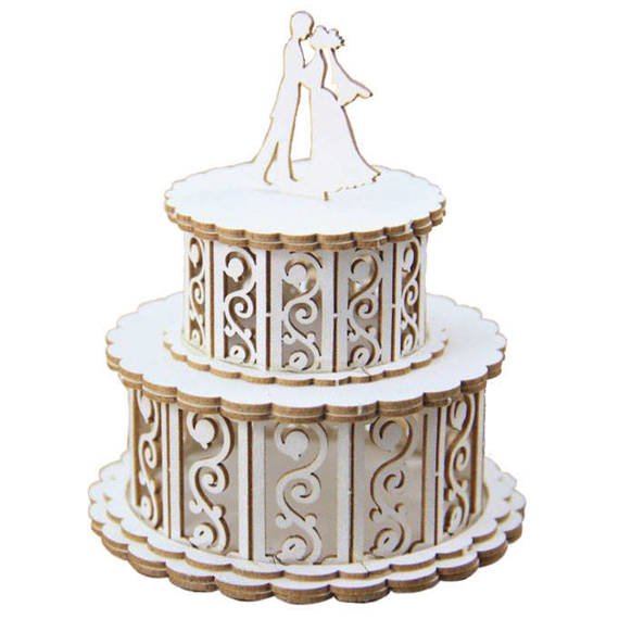 Chipboard Die Cut 3D - 3D openwork cake - Scrapiniec