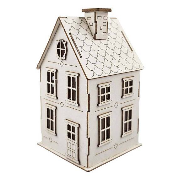 Chipboard Die Cut 3D - Micro house 02 for box - Scrapiniec