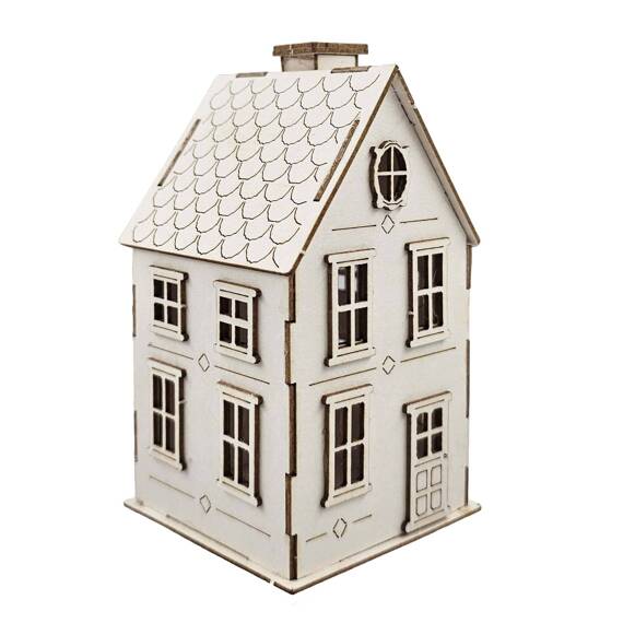 Chipboard Die Cut 3D - Micro house 02 for box - Scrapiniec