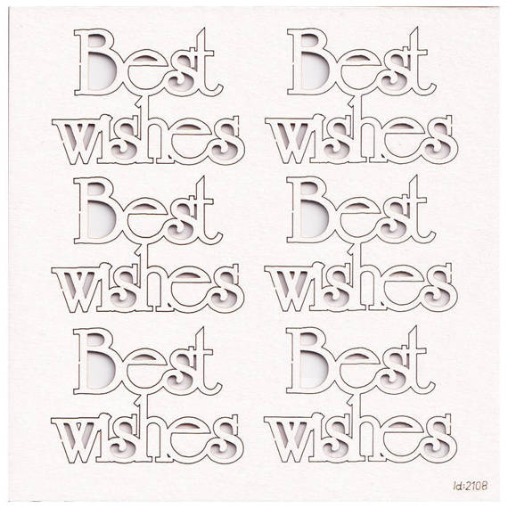 Chipboard Die Cut - Best Wishes word set - Scrapiniec