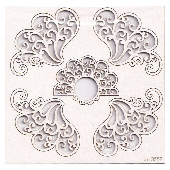 Chipboard Die Cut Doily Lace - lace corners set - Scrapiniec