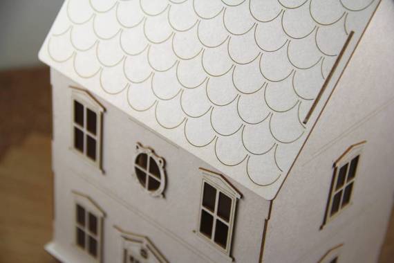 Chipboard Die Cut - Family house 3D - Family house 3D - Scrapiniec