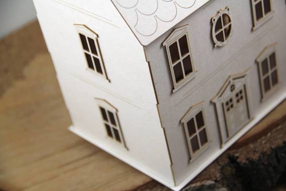 Chipboard Die Cut - Family house 3D - Family house 3D - Scrapiniec