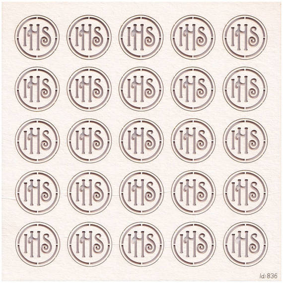 Chipboard Die Cut - Hosts 25pcs white - Scrapiniec