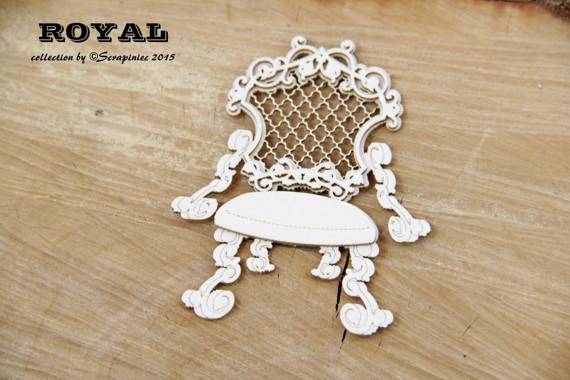 Chipboard Die Cut Royal Tron - Scrapiniec