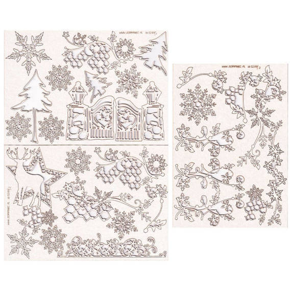 Chipboard Die Cut old Fashioned Christmas album workshop set - Scrapiniec 