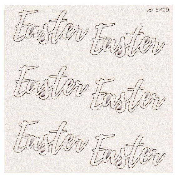 Chipboard - Easter 01 - set of 6 inscriptions - Scrapiniec
