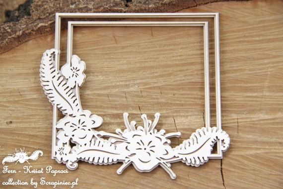 Chipboard - Fern - 2-layers Square Frame 