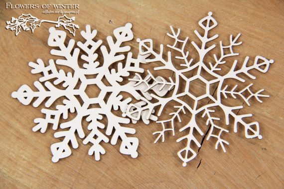 Chipboard - Flowers of Winter - 2 - layers Snowflake 