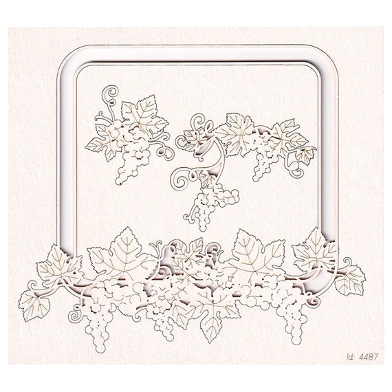 Chipboard - Grapevine - rectangle frame 01 