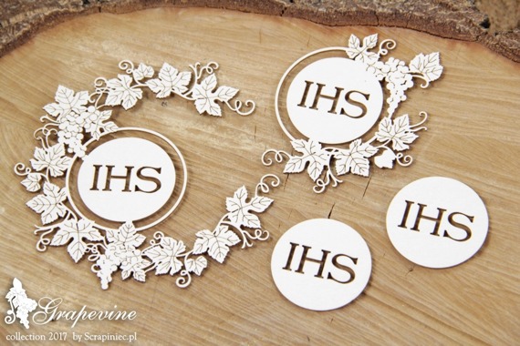 Chipboard - Grapevine - wreath and host
