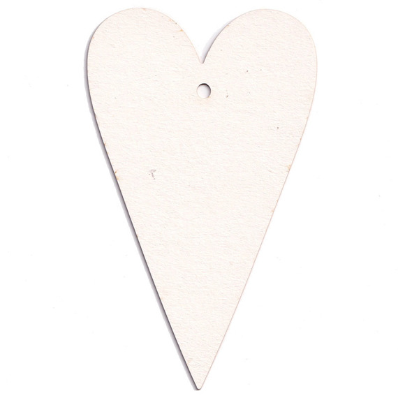 Chipboard Heart shaped card - 16,5 cm 