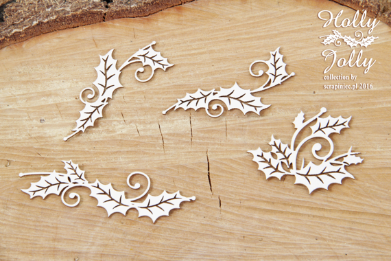 Chipboard - Holly Jolly - branches