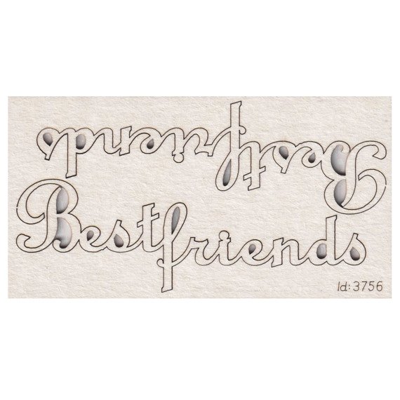 Chipboard Lettering Best friends 2 pcs